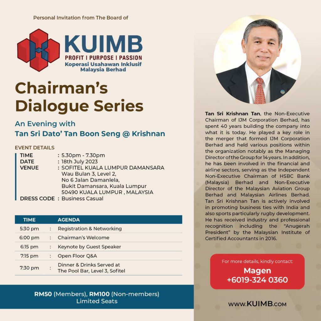 Chairman_s Dialogue Series Tan Sri Krishnan Tan Poster